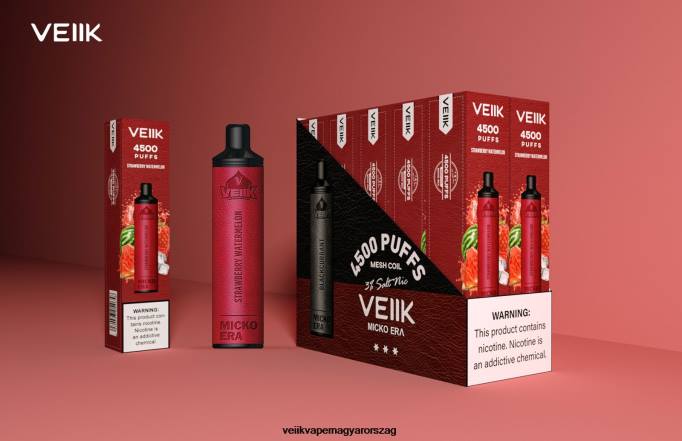 VEIIK Micko Era 4500 befújás eldobható 30 mg VPPV1 epres görögdinnye - VEIIK Vape Micko Q