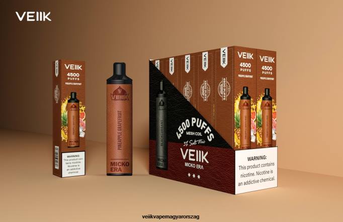 VEIIK Micko Era 4500 befújás eldobható 30 mg VPPV6 ananász grapefruit - VEIIK Vape Magyarország