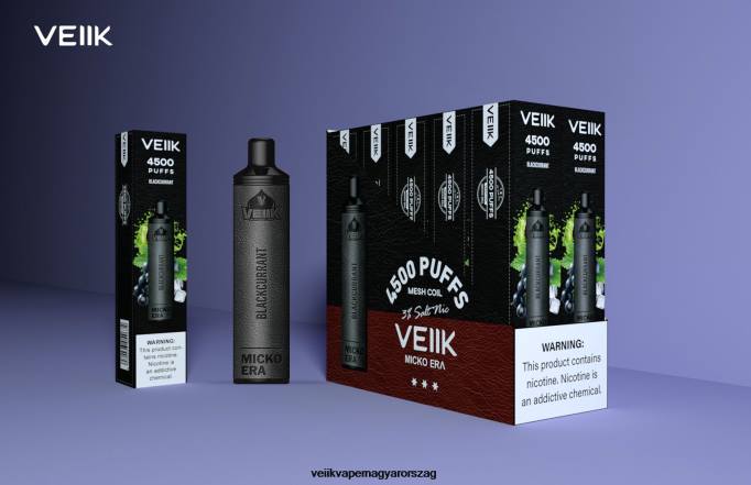 VEIIK Micko Era 4500 befújás eldobható 30 mg VPPV9 fekete ribizli - VEIIK Vape Price