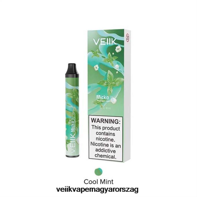 VEIIK Micko Pie eldobható vape 600 fújás VPPV22 hűvös menta - VEIIK Pod Magyarország
