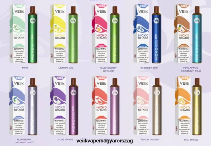 VEIIK Micko Shark 2200 fújás eldobható vape toll 10db VPPV53 többféle íz - VEIIK Airo Pod Magyarország